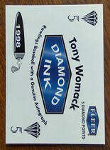 1998 Fleer Tradition Diamond Ink 5 Point #10 Tony Womack