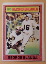 1976 Topps Base Set #1 George Blanda