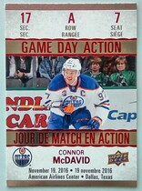 2017 Upper Deck Tim Hortons Game Day Action #GDA-7 Connor Mcdavid