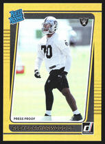 2021 Donruss Press Proof Premium #335 Alex Leatherwood