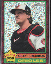 2025 Topps Heritage Chrome Burgundy Sparkle Refractor #294 Adley Rutschman