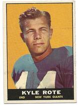 1961 Topps Base Set #87 Kyle Rote