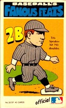 1972 Fleer Famous Feats #32 Tris Speaker
