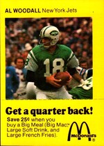 1975 McDonalds Quarterbacks #NNO Al Woodall