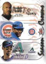 2002 Fleer Triple Crown Season Crowns #1SC Bonds|Gonz|Sosa