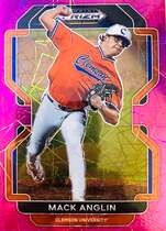 2022 Panini Prizm Draft Picks Neon Pink Velocity Prizm #PDP205 Mack Anglin