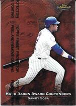 1999 Finest Aaron Award Contenders #HA6 Sammy Sosa