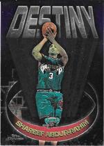 1997 Topps Chrome Destiny #D13 Shareef Abdur-Rahim