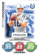 2010 Topps Attax Code Cards #25 Peyton Manning