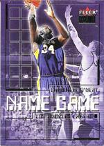 2000 Fleer Premium Name Game #3NG Shaquille O'Neal