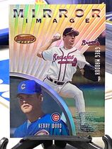 1997 Bowman Best Mirror Image Refractors #MI3 Benson|Wood|Maddux|Smoltz