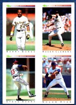 1992 Classic I #TNNO Steve Avery|Barry Bonds|Rogers Clemens|Nolan Ryan