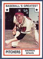 1982 TCMA Greatest Pitchers Grey Backs #7 Warren Spahn