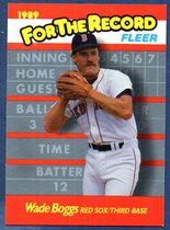 1989 Fleer For The Record #1 Wade Boggs