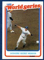 1989 Fleer World Series #1 Dodgers Secret Weap