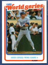 1989 Fleer World Series #9 Steve Sax