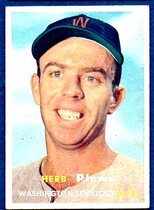 1957 Topps Base Set #169 Herb Plews