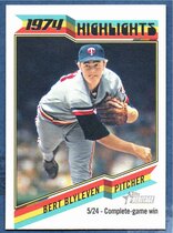 2023 Topps Heritage High Number 1974 Highlights #74H-7 Bert Blyleven