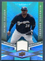 2009 Upper Deck Spectrum Spectrum Swatches Light Blue #SS-PF Prince Fielder