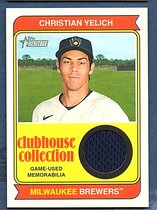 2023 Topps Heritage Clubhouse Collection Relics #CCR-CY Christian Yelich