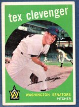 1959 Topps Base Set #298 Tex Clevenger