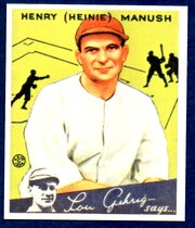 1985 Galasso 1934 Goudey Reprint #18 Heinie Manush
