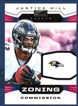 2020 Panini Playbook Zoning Commission #2 Justice Hill
