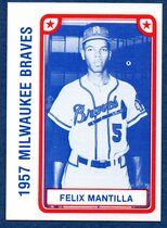 1980 TCMA 1957 Milwaukee Braves #23 Felix Mantilla