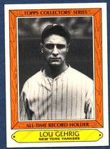 1985 Topps All Time Record Holders Woolworths #14 Lou Gehrig