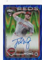 2024 Topps Chrome Rookie Autos Blue Ray Wave Refractor #RA-JAW Jake Wong