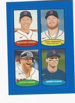2023 Topps Heritage High Number 1974 Topps Baseball Stamps Blue #74S-9 Masataka Yoshida|Alex Verdugo|Justin Turner|Jarren Duran