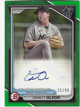 2024 Bowman Prospects Autos Green #PPRA-EO Emmett Olson