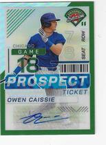 2024 Panini Prospect Edition Holo Prospect Ticket Signatures Green #149 Owen Caissie