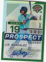 2024 Panini Prospect Edition Holo Prospect Ticket Signatures Green #116 J.D. Gonzalez