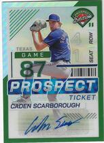 2024 Panini Prospect Edition Holo Prospect Ticket Signatures Green #172 Caden Scarborough