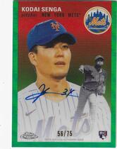2023 Topps Chrome Platinum Anniversary Autos Green Refractor #CPA-KSE Kodai Senga
