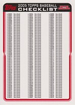 2005 Topps Update #CL3 Checklist Red