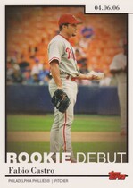 2006 Topps Update and Highlights Rookie Debut #RD19 Fabio Castro