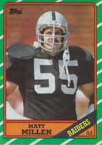 1986 Topps Base Set #72 Matt Millen