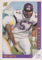 1992 Ultimate WLAF #40 Yepi Pau'U