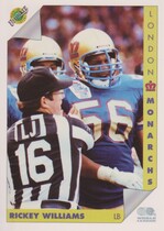 1992 Ultimate WLAF #70 Rickey Williams