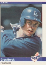 1984 Fleer Base Set #98 Greg Brock