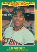 1986 Fleer Limited Edition #44 Lou Whitaker