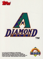 2001 Topps Opening Day Stickers #2 Arizona Diamondback
