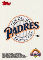 2001 Topps Opening Day Stickers #24 San Diego Padres