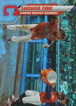 2020 Topps Update Rainbow Foil #U-256 Francisco Lindor|Jose Ramirez|Shower Time
