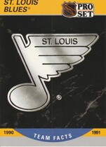 1990 Pro Set Base Set #582 St. Louis Blues Log