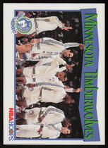 1991 NBA Hoops Base Set #289 Minnesota Team Card