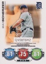 2010 Topps Attax Code Cards Series 2 #21 Max Scherzer