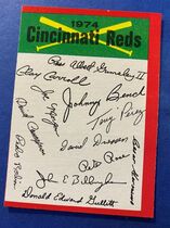 1974 Topps Team Checklists #7 Cincinnati Reds